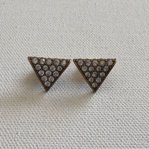 J Crew Crystal Triangle Earrings